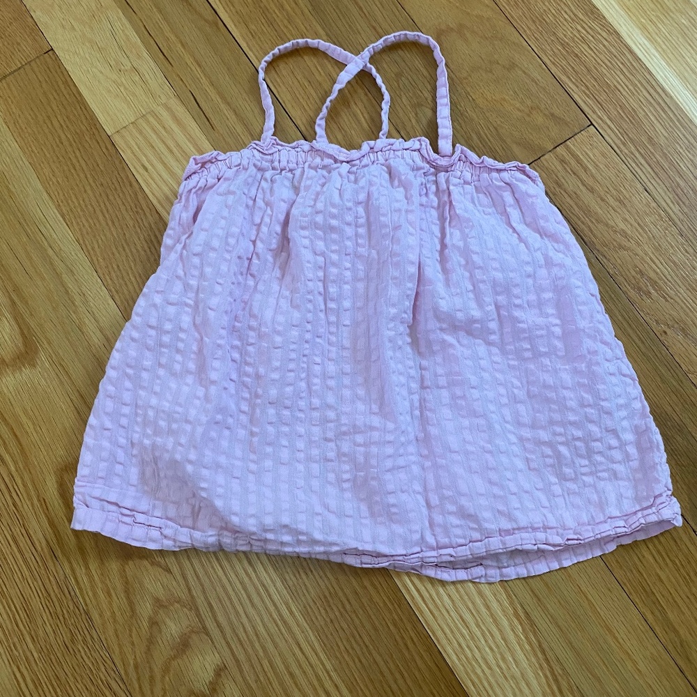 Stem girls seersucker tank top